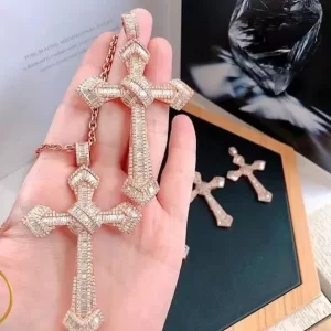 Mặt Dây Chuyền Nam Vàng Hồng 10k 14k 18k Kim Cương Moissanite