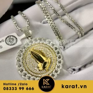 Mặt Dây Chuyền Vàng Trắng Thiết Kế