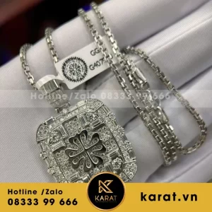 Mặt Dây Patek Chế Tác Vàng Trắng