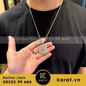 Mặt Vòng Cổ Nam 10K Moissanite