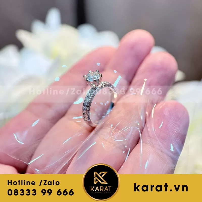 Nhẫn Au410+Diamond Lab+5.4mm lab