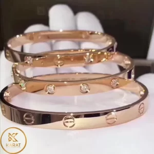 Lắc Tay Cartier LOVE vàng hồng