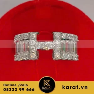 Nhẫn Chữ H Vàng Trắng