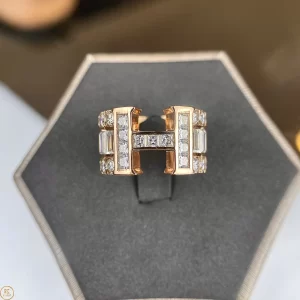 Nhẫn Chữ Vàng 10k 14k 18k Kim Cương Moissanite