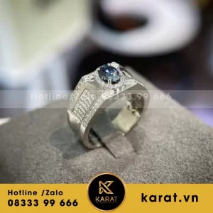 Nhẫn Đính Ngọc Xanh Sapphire Glory