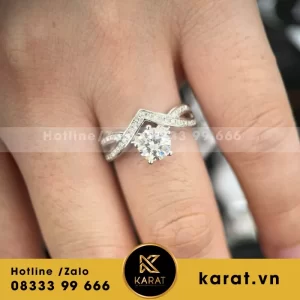 Nhẫn Kim Cương Thiên Nhiên Nữ 1