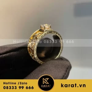 Nhẫn Nam Chế Tác Vàng 18K Moisanite