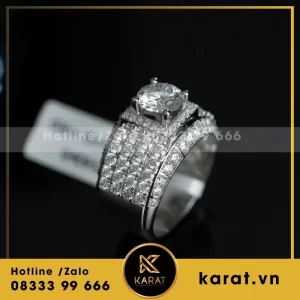 Nhẫn Nam Thiết Kế Moissanite