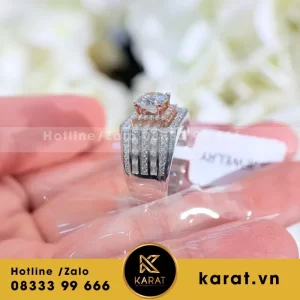 Nhẫn Nam Thiết Kế Vàng 10K Kim Moissanite