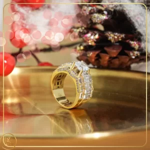 Nhẫn Nam Vàng 10k 14k 18k Kim Cương Moissanite