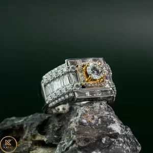 Nhẫn Nam Vàng 10k 14k 18k Kim Cương Moissanite