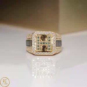 Nhẫn Nam Vàng 10k 14k 18k Kim Cương Moissanite