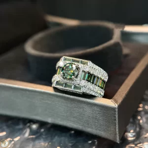 Nhẫn Nam Vàng 10k 14k 18k Kim Cương Moissanite