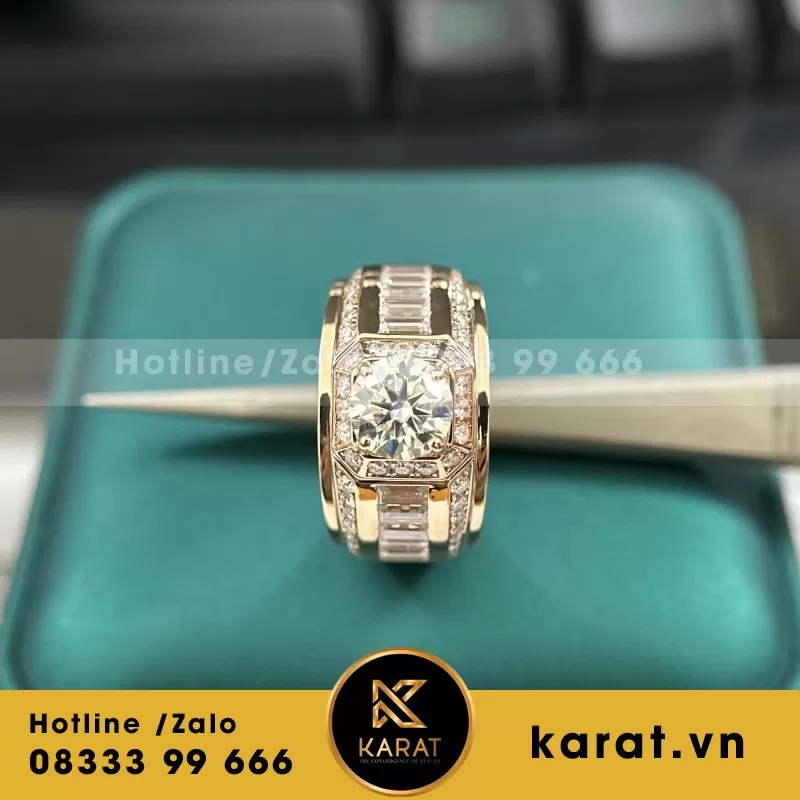 Nhẫn Nam Vàng Hồng 18K