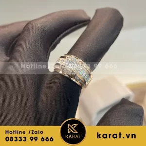 Nhẫn Nam Vàng Hồng Moissanite