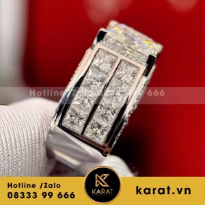 Nhẫn Nam Vàng Trắng 10K