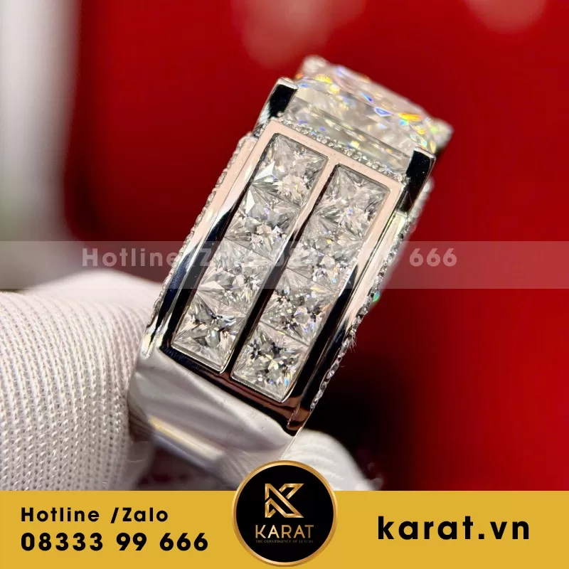 Nhẫn Nam Vàng Trắng 10K