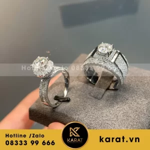 Nhẫn Nam Vàng Trắng Đẹp