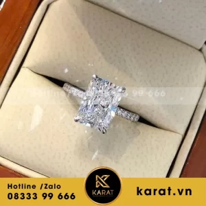 Nhẫn Nữ 18K Kim Cương Thiên Nhiên