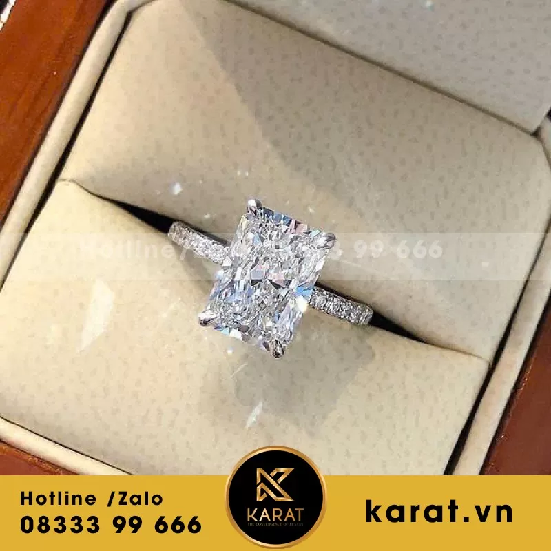Nhẫn Nữ 18K Kim Cương Thiên Nhiên