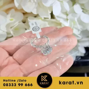 Nhẫn Nữ Au750+Diamond Lab+10Mm Lab