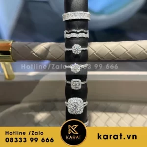 Nhẫn Nữ Thiết Kế 10K Moissanite