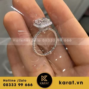 Nhẫn Nữ Thiết Kế Vàng 18K Cvd Diamond