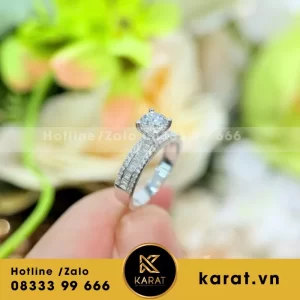 Nhẫn Nữ Thiết Kết Vàng 18L Diamond Baguette+5.4 Monte Lab