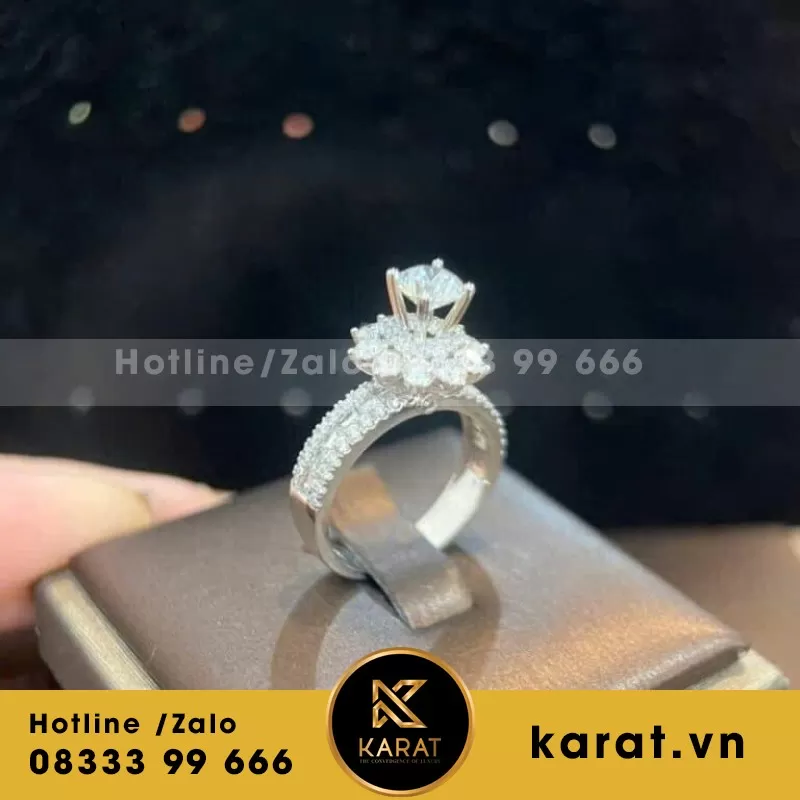 Nhẫn Nữ Vàng Trắng 18K