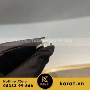 Nhẫn Nữ Vàng Trắng Emeral