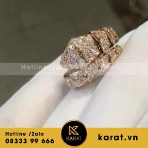 Nhẫn Rắn BVLGari 18k rose gold