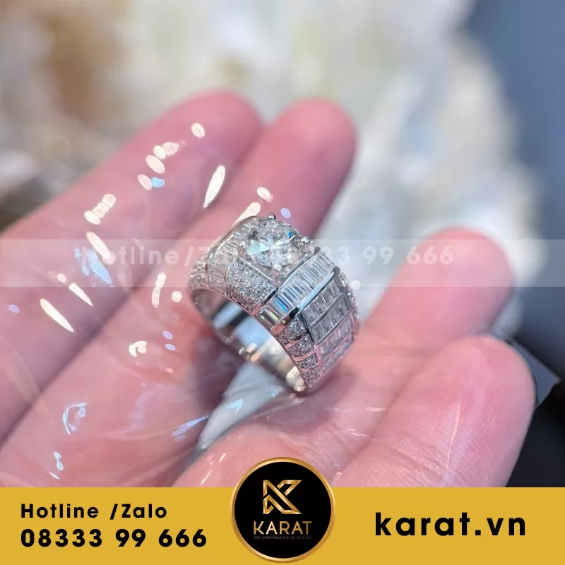 Nhẫn Ring Men Custom Full Diamond