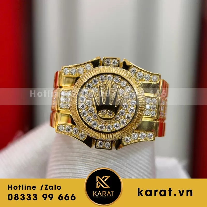 Nhẫn Rolex Vàng Vàng 18K