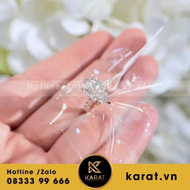 Nhẫn Vàng 10K+Lab Tấm