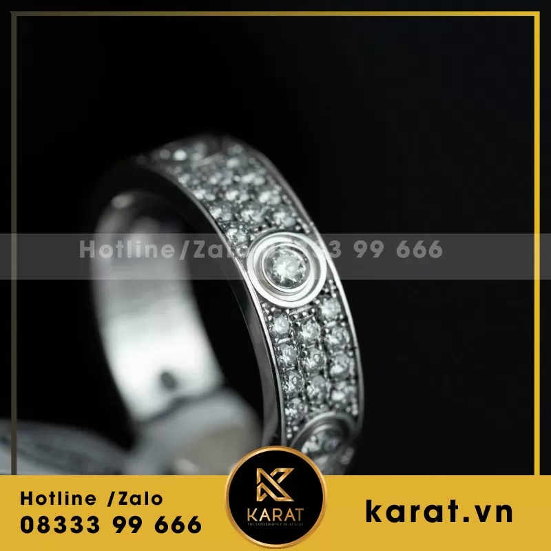 Nhẫn Vàng Trắng Diamond
