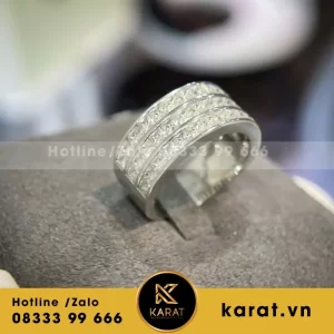 Nhẫn Vàng Trắng Triple Shine