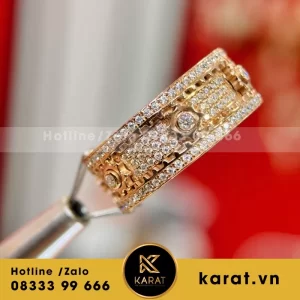 Nhẫn Xoay Vàng Hồng 10K Moissanite