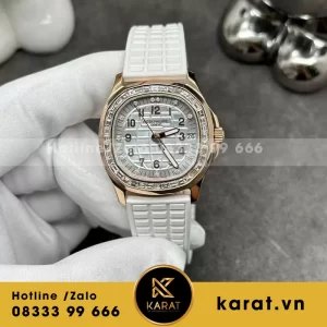 Patek philippe aquanaut 5072r-001 chế tác rose gold 18k diamond