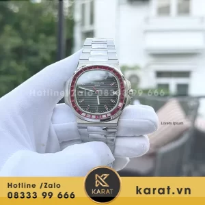 Patek philippe nautilus 5723 ruby tổng hợp dial tinh chỉnh siêu sắc nét