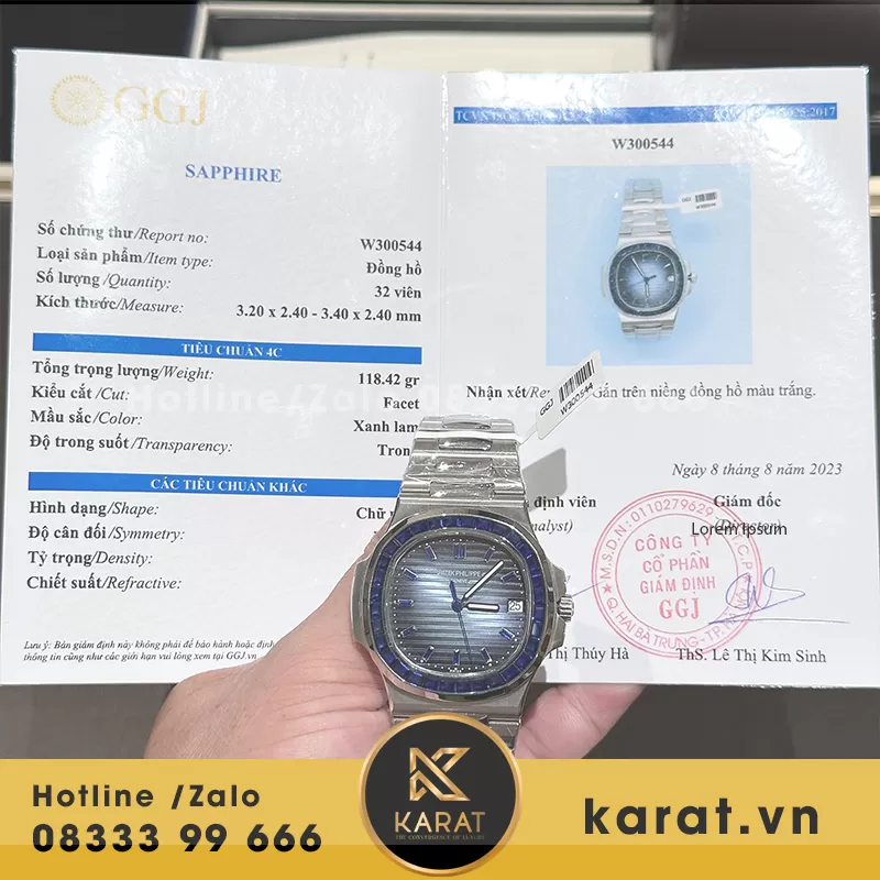 Patek philippe nautilus 5723 saphire mặt tinh chỉnh