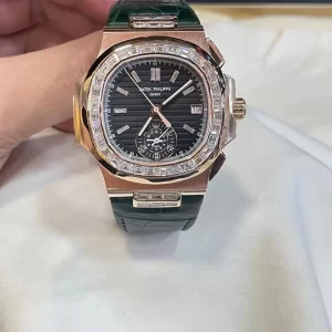 PATEK PHILIPPE NAUTILUS 5980-001 VÀNG KHỐI 18K KIM CƯƠNG BAGUAGETTE