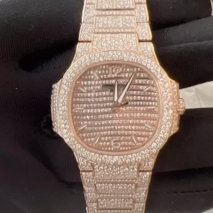 PATEK PHILIPPE NAUTILUS ROSE GOLD FULL DIAMONDS