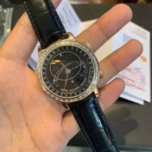 PATEK PHILIPPE SKY MOON 6104R VÀNG KHỐI 18K KIM CƯƠNG BAGUETTECHẾ TÁC