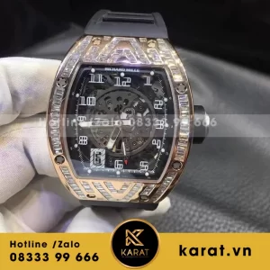 Richard mille 010 vàng hồng kim cương baguette chế tác