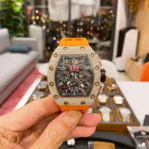 Richard Mille RM11-03 Rose Gold Đính Kim Cương Thiên Nhiên