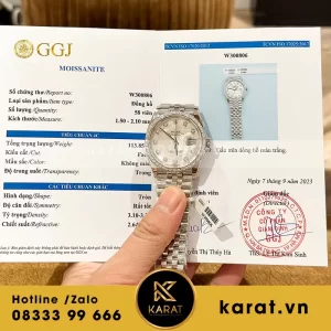Rolex datejust 126234 MOP độ mặt tinh chỉnh viền moissanite