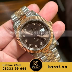 Rolex datejust 126331 chocolate dial bọc vàng