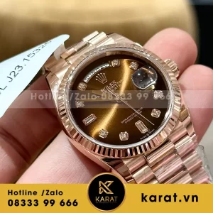 Rolex daydate 36 128235 vàng hồng bọc vàng