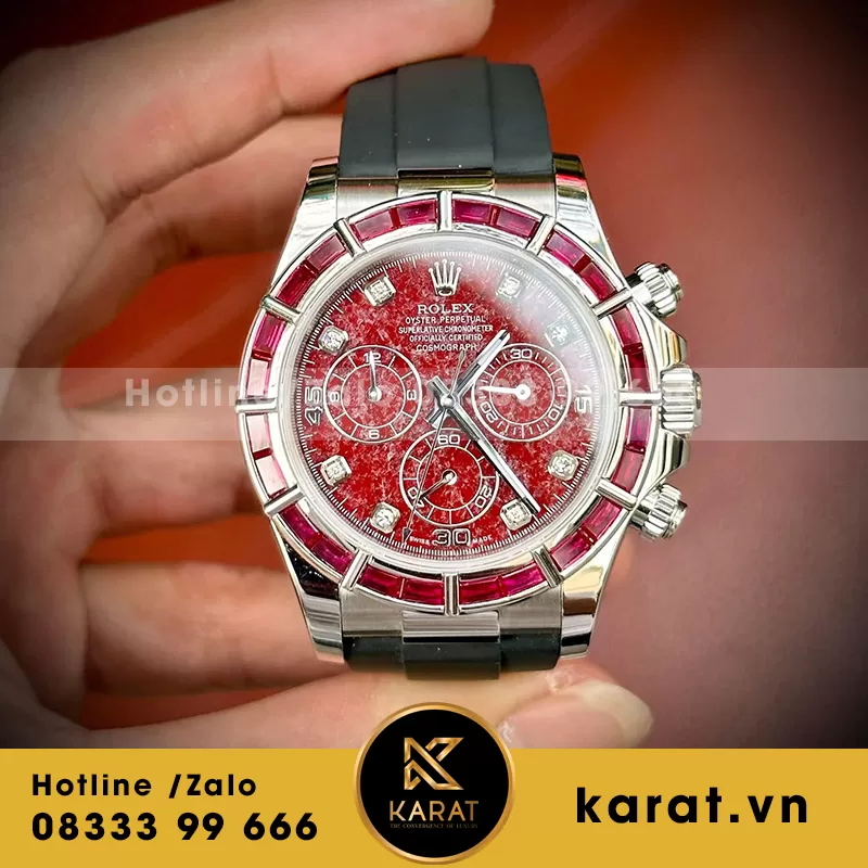 Đồng Hồ Rolex daytona độ mặt benzel ruby