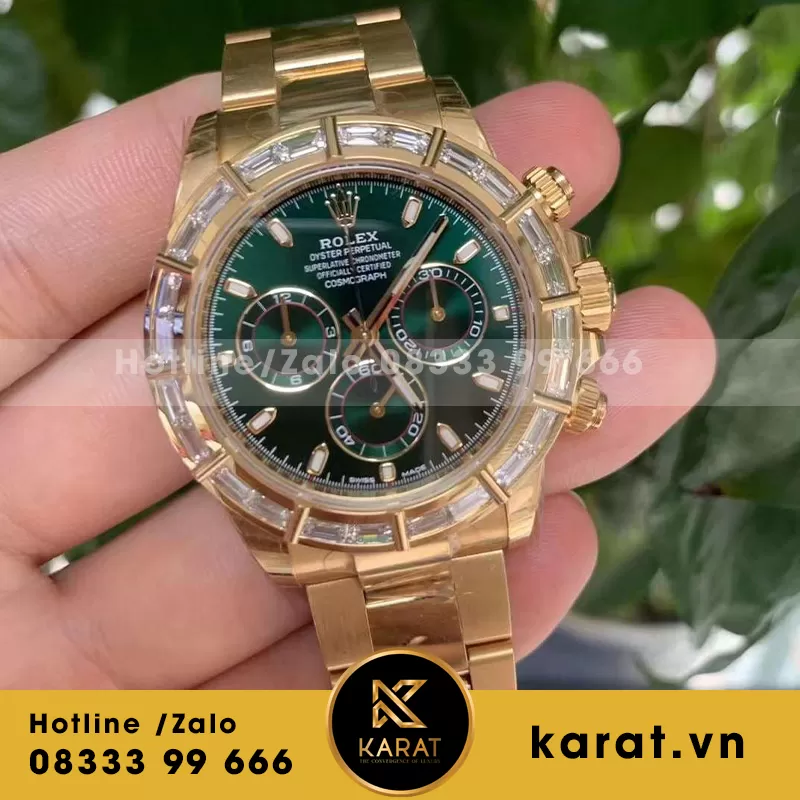 Rolex daytona loki yellow gold baguette diamond